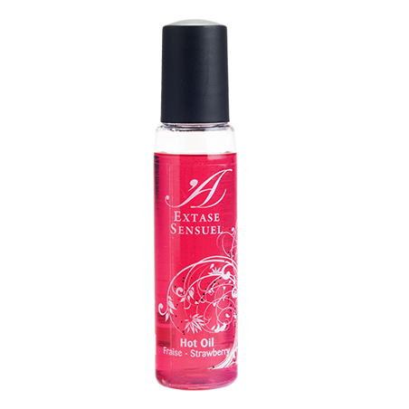 EXTASE SENSUAL - ÓLEO ESTIMULANTE DE MORANGO CALOR VIAGEM 35 ML