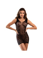 SUBBLIME - 952167 VESTITO CORTO A RETE ELASTICA NERO TAGLIA UNICA