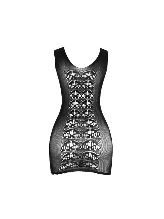 SUBBLIME - 952167 KURZER ELASTISCHER NETZ-KLEID SCHWARZ EINE GRÖSSE