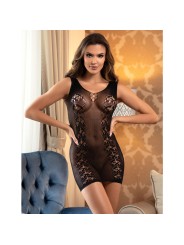 SUBBLIME - 952167 VESTIDO DE REJILLA CORTO ELÁSTICO NEGRO TALLA ÚNICA