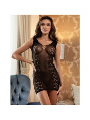 SUBBLIME - 952167 VESTIDO DE REJILLA CORTO ELÁSTICO NEGRO TALLA ÚNICA
