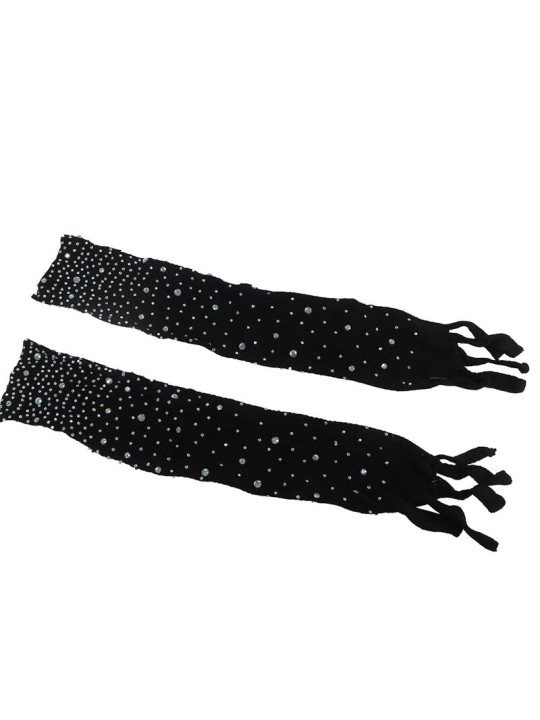 SUBBLIME - 952174 FISHNET BODYSTOCKING WITH GLOVES AND DIAMONDS BLACK 