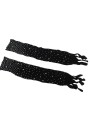 SUBBLIME - 952174 BODYSTOCKING DE REDE COM LUVAS E DIAMANTES PRETO TAM