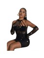 SUBBLIME - 952235 NETZKLEID MIT STRASS SCHWARZ EINHEITSGRÖSSE