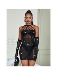 SUBBLIME - 952235 NETZKLEID MIT STRASS SCHWARZ EINHEITSGRÖSSE
