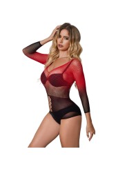 SUBBLIME - 952259 ROTER UND SCHWARZER KLEID MIT LANGEN RMELN UND ELAST
