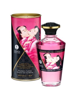 SHUNGA - OLIO DA MASSAGGIO EFFETTO CALORE SAPORE INTENSO DI LAMPONE 10