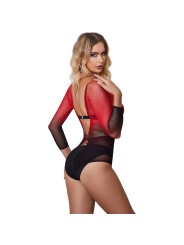 SUBBLIME - 952259 ROOD EN ZWART VERLOOP ELASTISCHE NETJURK MET LANGE M