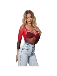 SUBBLIME - 952259 VESTIDO DE REJILLA ELÁSTICO MANGA LARGA DEGRADADO RO