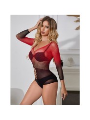 SUBBLIME - 952259 ROOD EN ZWART VERLOOP ELASTISCHE NETJURK MET LANGE M