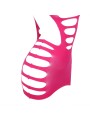 SUBBLIME - 952273 LONG SLEEVE ELASTIC FISHNET DRESS PINK ONE SIZE