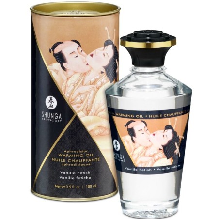 SHUNGA - ÓLEO DE MASSAGEM COM EFEITO DE CALOR SABOR FETISH BAUNILHA 10