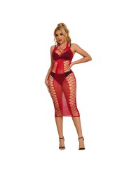 SUBBLIME - 952327 ROBE LONGUE RÉSEILLE ROUGE TAILLE UNIQUE