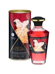 SHUNGA - AARDBEI EN CAVA WARMTE-EFFECT MASSAGE OLIE 100 ML