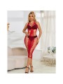 SUBBLIME - 952327 ROBE LONGUE RÉSEILLE ROUGE TAILLE UNIQUE