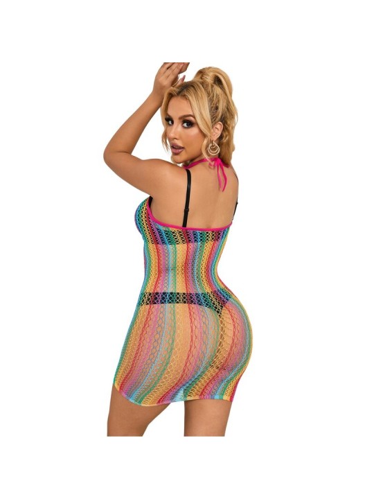 SUBBLIME - 952341 VESTITO A RETE ARCOBALENO TAGLIA UNICA