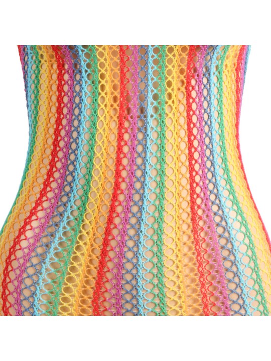 SUBBLIME - 952341 REGENBOGEN-NETZ-KLEID EINE GRÖSSE