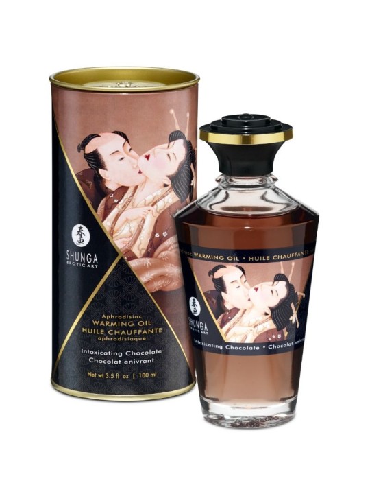 SHUNGA - WARMTE-EFFECT MASSAGE OLIE INTENSE CHOCOLADESMAAK 100 ML