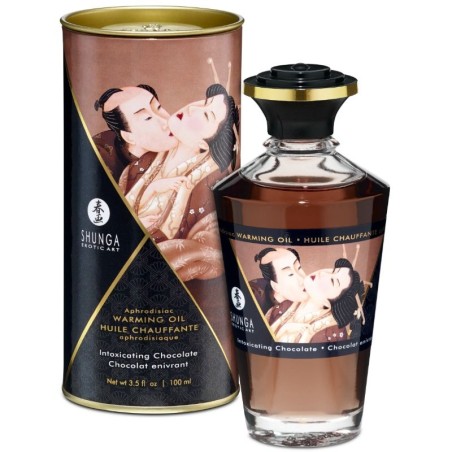 SHUNGA - HUILE DE MASSAGE À EFFET CHALEUR SAVEUR INTENSE DE CHOCOLAT 1