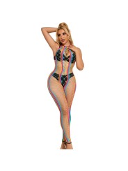 SUBBLIME - 952358 BODYSTOCKING DE REJILLA CUELLO HALTER ARCOIRIS XS/M