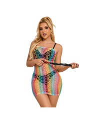 SUBBLIME - 952365 ROBE RÉSEILLE ÉPAULES NUES ARC-EN-CIEL TAILLE UNIQUE