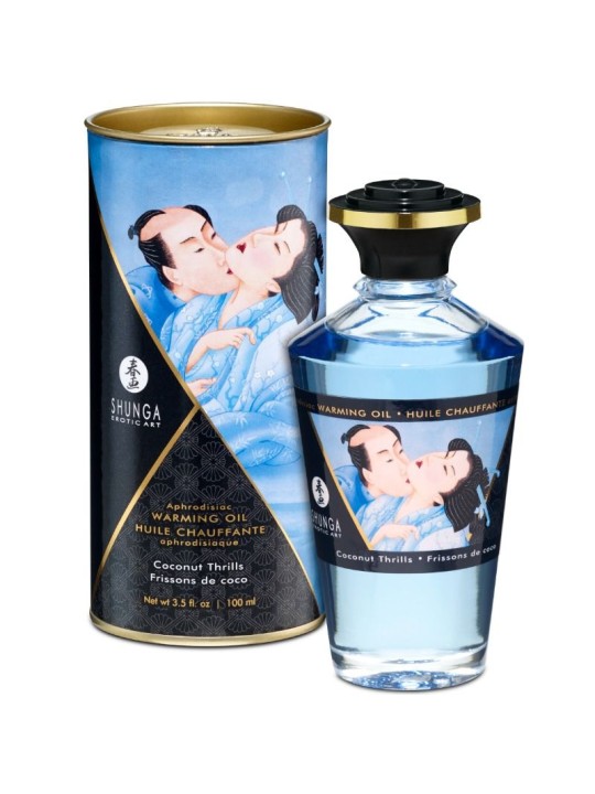SHUNGA - ÓLEO DE MASSAGEM COM EFEITO CALOR SABOR DE COCO 100 ML