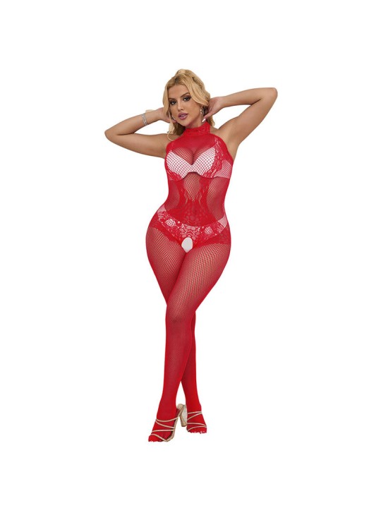 SUBBLIME - 952372 BODYSTOCKING AUS NETZ UND SPITZE MIT HOHER HALS UND 