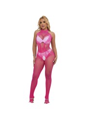 SUBBLIME - 952389 BODYSTOCKING A RETE E PIZZO SENZA CAVALLO CON COLLO 