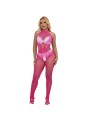 SUBBLIME - 952389 BODYSTOCKING A RETE E PIZZO SENZA CAVALLO CON COLLO 