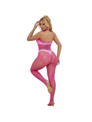 SUBBLIME - 952389 BODYSTOCKING A RETE E PIZZO SENZA CAVALLO CON COLLO 
