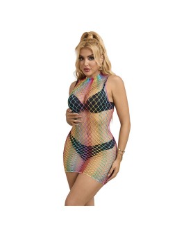 SUBBLIME - 952433 REGENBOOG HOGE HALS MOUWLOZE NETJURK ONE SIZE