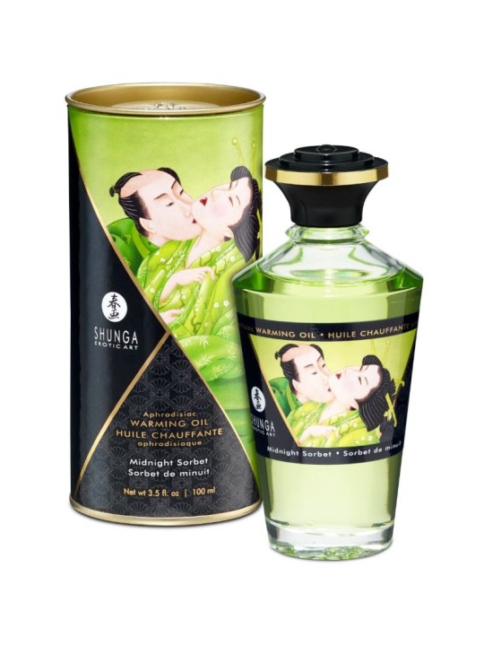 SHUNGA - MIDNIGHT SORBET SMAAK WARMTE-EFFECT MASSAGE OLIE 100 ML