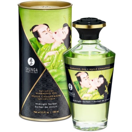 SHUNGA - MIDNIGHT SORBET SMAAK WARMTE-EFFECT MASSAGE OLIE 100 ML
