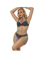 SUBBLIME - 952433 REGENBOOG HOGE HALS MOUWLOZE NETJURK ONE SIZE