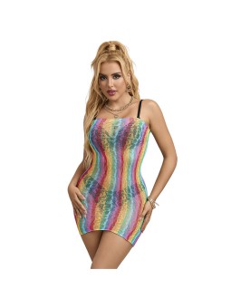 SUBBLIME - 952457 REGENBOOG OFF-SHOULDER MOUWLOZE NETJURK ONE SIZE