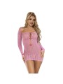 SUBBLIME - 952471 PINK FISHNET DRESS ONE SIZE
