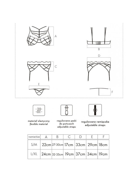 LIVCO CORSETTI FASHION - SOLEDAD LC 20217 BH + HÖSCHE + STRUMPFGÜRTEL 