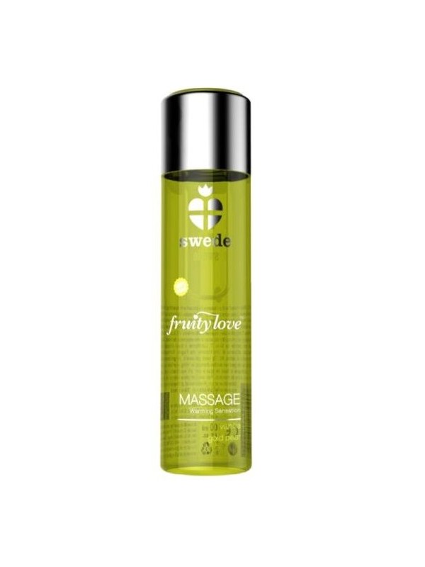 SWEDE - FRUITY LOVE MASSAGEÖL MIT WÄRMENDEM EFFEKT, VANILLE UND GOLDBI