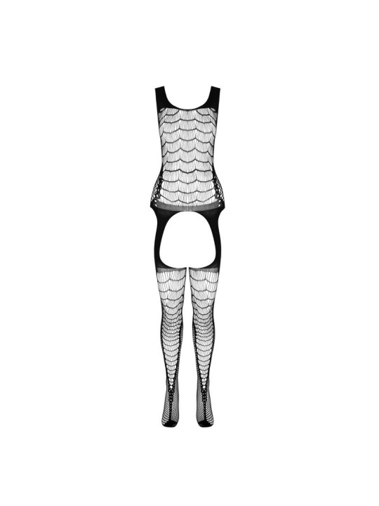 PASSION - BS 104 BODYSTOCKING ROJO TALLA ÚNICA