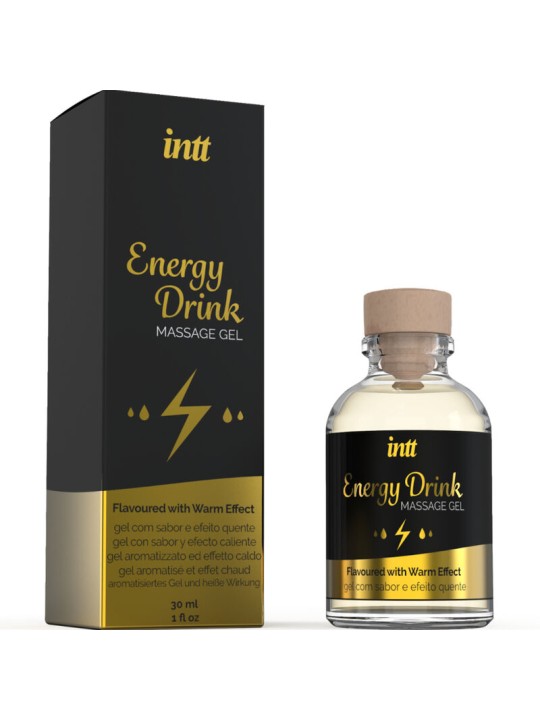 INTT MASSAGE & ORAL SEX - MASSAGEGEL MET ENERGIEDRANKSMAAK EN WARMTE-E