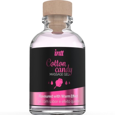 INTT MASSAGE & ORAL SEX - MASSAGE GEL WITH COTTON CANDY FLAVOR AND HEA