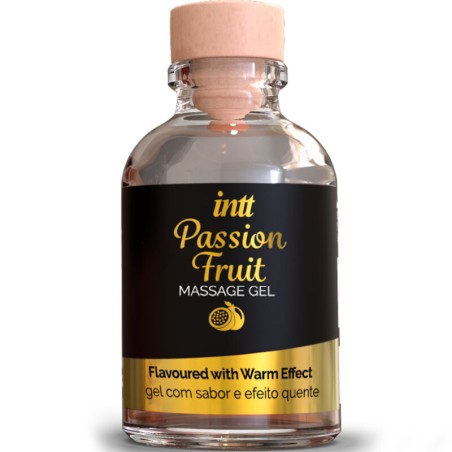 INTT MASSAGE & ORAL SEX - PASSION FRUIT FLAVORED MASSAGE GEL WITH HEAT