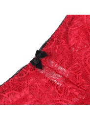 SUBBLIME - 953898 SILK AND LACE NIGHTGOWN + PANTIES RED S/M