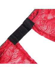 SUBBLIME - 953898 CAMICIA DA NOTTE IN SETA E PIZZO + SLIP ROSSO S/M