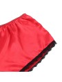 SUBBLIME - 953904 CAMICIA DA NOTTE IN SETA E PIZZO + SLIP ROSSO L/XL