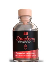 INTT MASSAGE & ORAL SEX - AARDBEIENSMAAK MASSAGEGEL MET WARMTE-EFFECT