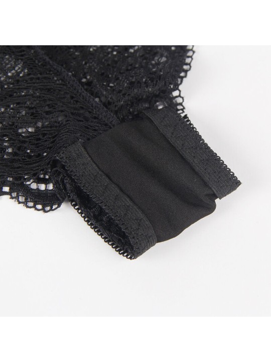 SUBBLIME - 953911 SET 3 PIEZAS ENCAJE Y SATEN NEGRO S/M