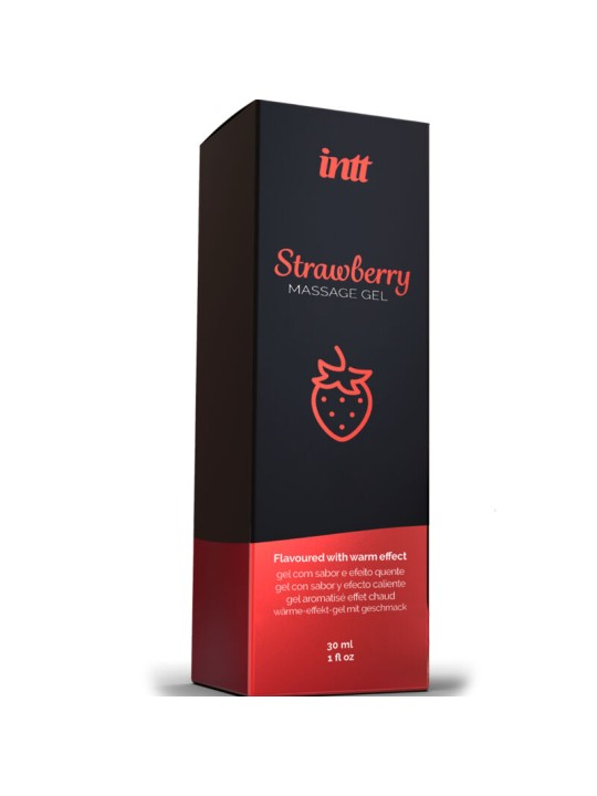 INTT MASSAGE & ORAL SEX - GEL DA MASSAGGIO AL GUSTO DI FRAGOLA EFFETTO
