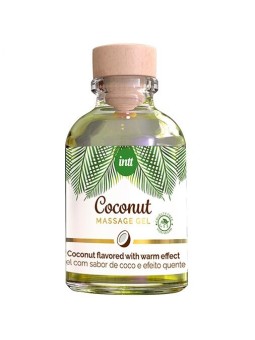 INTT - GEL DE MASSAGEM VEGANO COM SABOR DE COCO E EFEITO AQUECEDOR