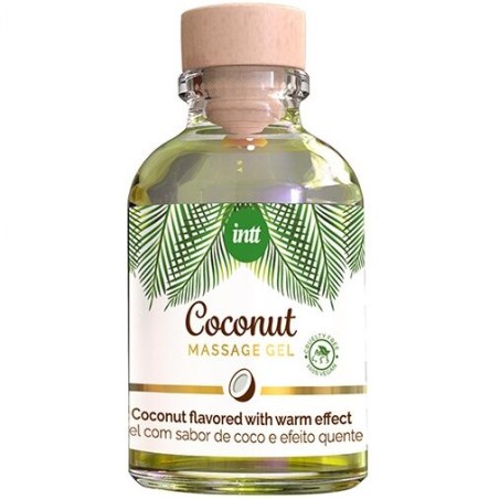 INTT - GEL DA MASSAGGIO VEGANO AL GUSTO DI COCCO ED EFFETTO RISCALDANT
